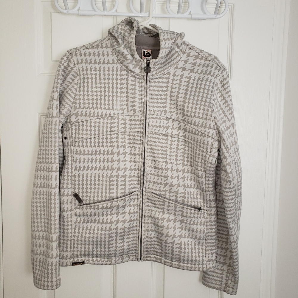 Burton houndstooth full zip sweater/jacket
